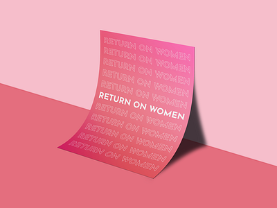 Return on Women flyer gradient poster return on women typography
