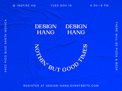 Inaugural Inspire Design Hang design los angeles meetup meetups network networking typography