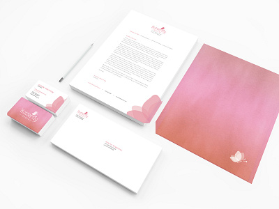 Butterfly Bakery Corporate Identity System bakery branding clean corporate design identity logo logo design minimalist pink redesign. typography