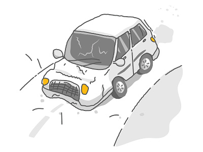 Car Crash art design doodle godigit illustration