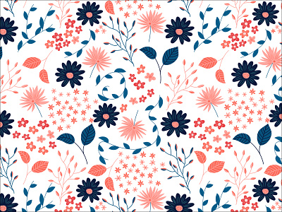 Flower Pattern botanical flower illustration nature pattern pattern a day pattern design surface pattern surface pattern design