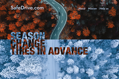 Drive safe design minimal reminder road safety seasons ui web