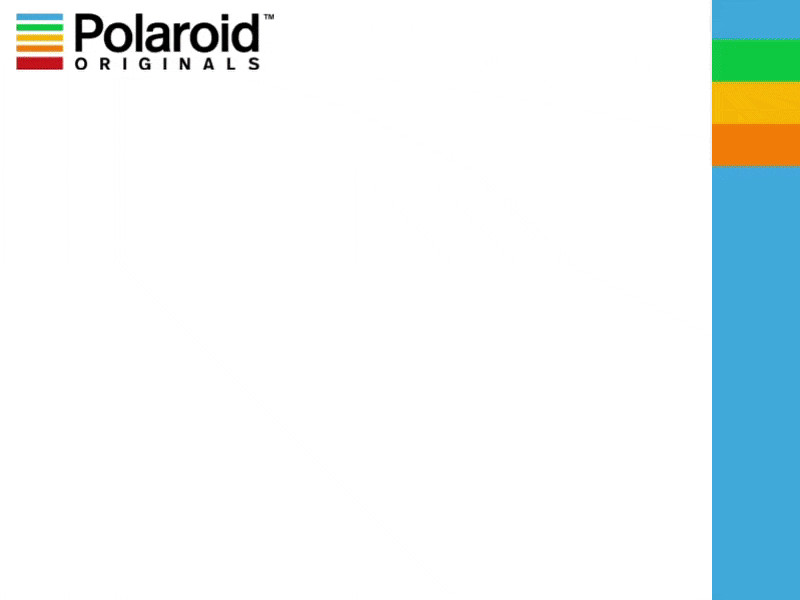 Polaroid load animation branding loading animation blue redesign concept redesign site cameras polaroid logo adobexd flat color web prototype ui design