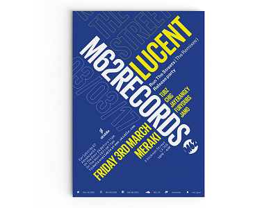 M62 Records Poster Design art bold design editorial graphic illustration liverpool music print promotional typography