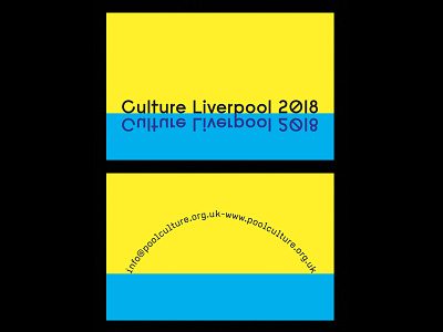 Culture Liverpool 2018 Business Card art brand branding business card design liverpool minimal print type typographic typography