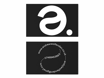 a.Wolfenden Studio Business Card bold brand branding custom design experimental identity logo monochrome print promotional typographic typography