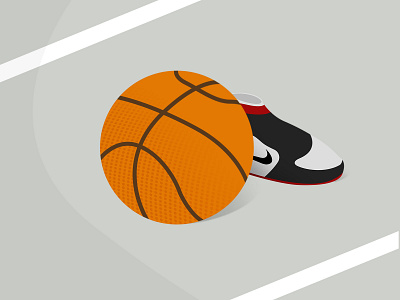 Ball day art artwork basketball daily design graphic illustration minimal nike vector work