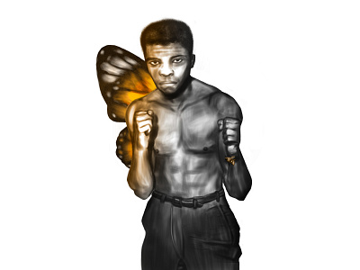 Muhammed Ali art artwork daily design illustration minimal procreate work