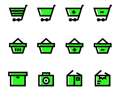 E-Commerce Icons app appropriate bold e commerce green icon illustrator line minimal sharp stroke thin