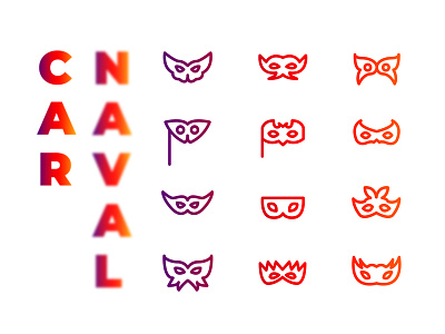 Carnaval Masks adobe adobeillustrator art artwork behance carnaval daily dailyui design dribbble graphic icon illustration mask minimal set ui ux vector work