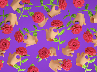 Wallpapers chulos 3d character color flower flower illustration flowers hand pattern rose wallpaper web