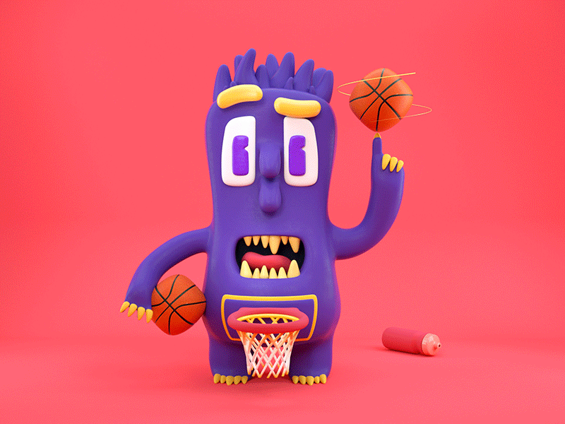 Titus Monster 3d 3dmodel art basketball character children cinema4d color lovin3d monster monsterprojectunite mpu 8 octane