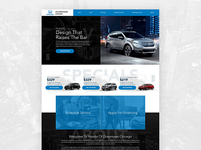 Honda Dealership auto automotive automotive design car car dealership dealership design graphic design honda landing page photoshop ux design web web design website