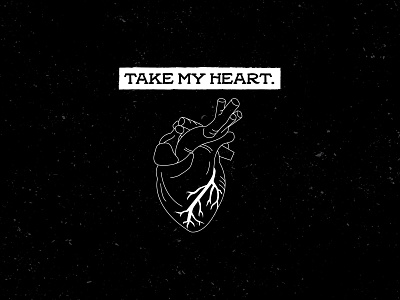 Take My Heart adobe illustrator black and white bw design graphic design heart icon illustration illustrator lineart valentine valentines vector