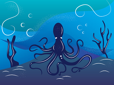 El Pulpo adobe adobe illustrator design graphic design illustration illustrator ocean octopus pulpo sea underwater vector