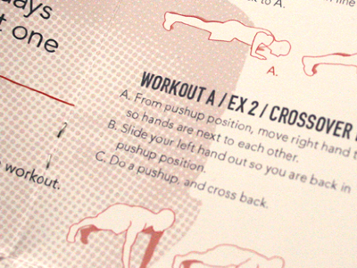 Workout foldout personal print vector illustration