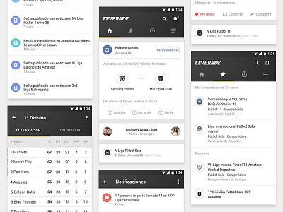 Leverade's app for sports competitions android app black competition design esport game google material mobile sport