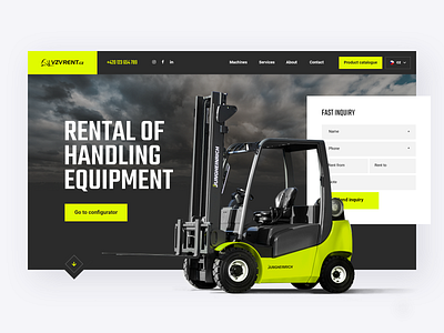 Handling equipment rental website