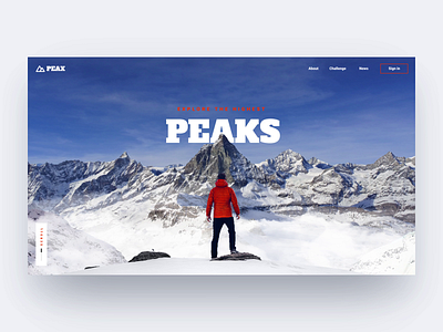 Hiking website concept animation interface motion mountains parallax scroll travel ui webdesign