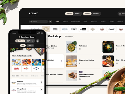 Food Delivery Apps app dashboard delivery desktop food menu mobile restaurant