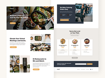 Food delivery landing page app delivery food interface landing marketing page ui web website