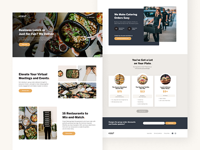 Food delivery landing page