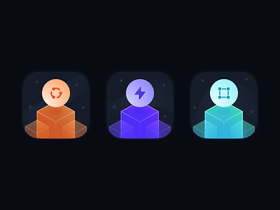 Website Illustrations - Features (Best Yet To Come) 2d colored features flat gradient icon illustration line outline set ui
