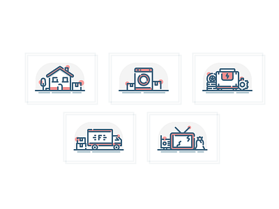 Services Icons (vol 2) 2d colored freteman icon illustration outline services
