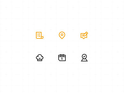 Small Icons 24 24x24 2d flat grid icon line outline set