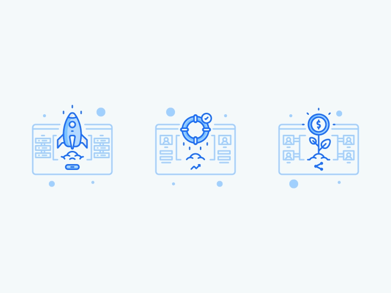 Monochrome Icons for a website