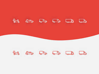 Vehicle Icons v2 2d car icon illustration line motor outline set truck vehicle