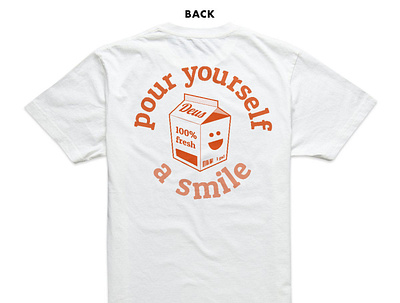Pour Yourself A Smile illustrator milk milk carton smile tshirt