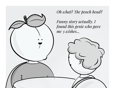 Giant Peach For a Head Joke comic illustration illustrator joke new yorker peach