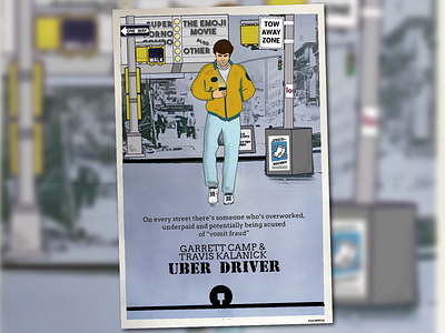 Uber Driver classic movies illustration illustrator movie poster taxi driver uber