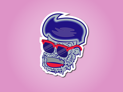 Jonny Zombie Stickers illustrator stickers summer sunglasses zombie