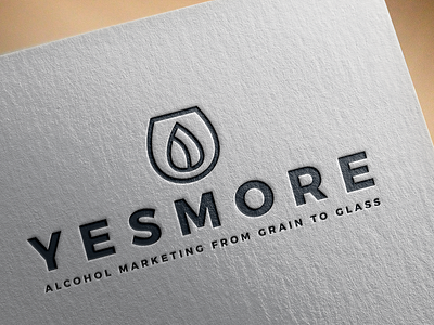 YesMore Agency Logo agency logo branding debossed illustrator logo