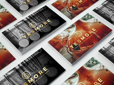 YesMore Business Cards Vol.1 business card business card design business card mockup whiskey and branding whisky barrels