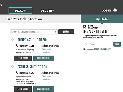 Carrabbas' Dine Rewards and Delivery Workflow