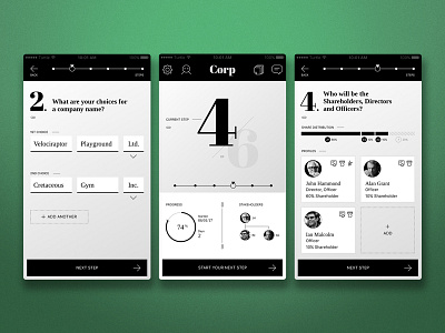 Black & White App Interface app black black and white for hire grayscale interface legal serif ui ux vancouver white