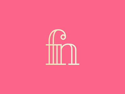 fn cherry golden logo monogram photographer stroke