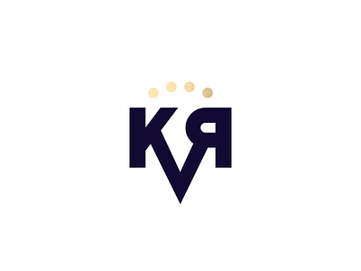 KVR Logo golden logo monogram sans serif vodka