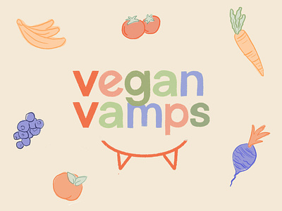 Vegan Vamps halloween illustration monster branding monster sketch vampires vegan