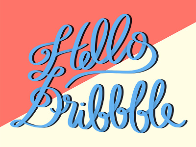 First Shot first shot hello dribbble lettering procreate