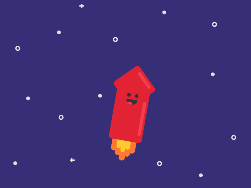 Happy New Year, Dribbble! fireworks new rocket year