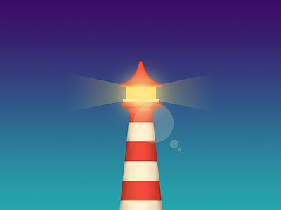 Lighthouse 2d flat graphic design illustration landscape logo vector