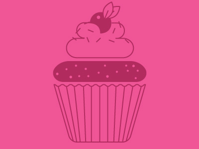 Cupcake berry cupcake frosting illustration sprinkles vector