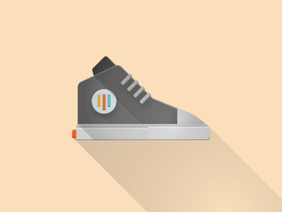 AnyKicks anyperk flat illustration shadow shoe sneaker vector