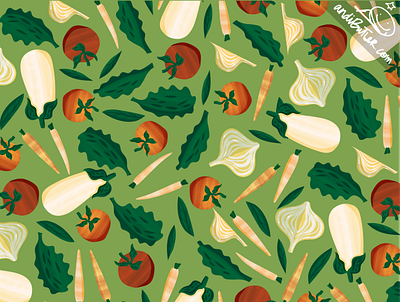 VegPrint2 design food illustration surface design texture vegetable