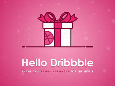 Hello Dribbble! art design dribbble first shot flat hello illustration illustrator india photoshop typography vector