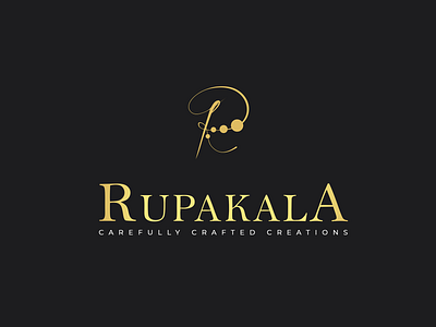 Logo For Rupakala art branding design drawing illustration jewelery logo logo alphabet photoshop r logo vector